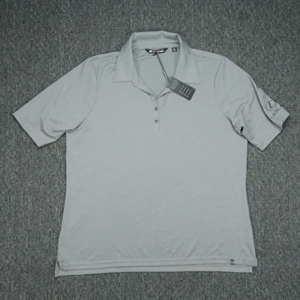 Travis Mathew Shirt Women XXL Gray Sunsetters Polo Short Sleeve Golf Pique Lexus